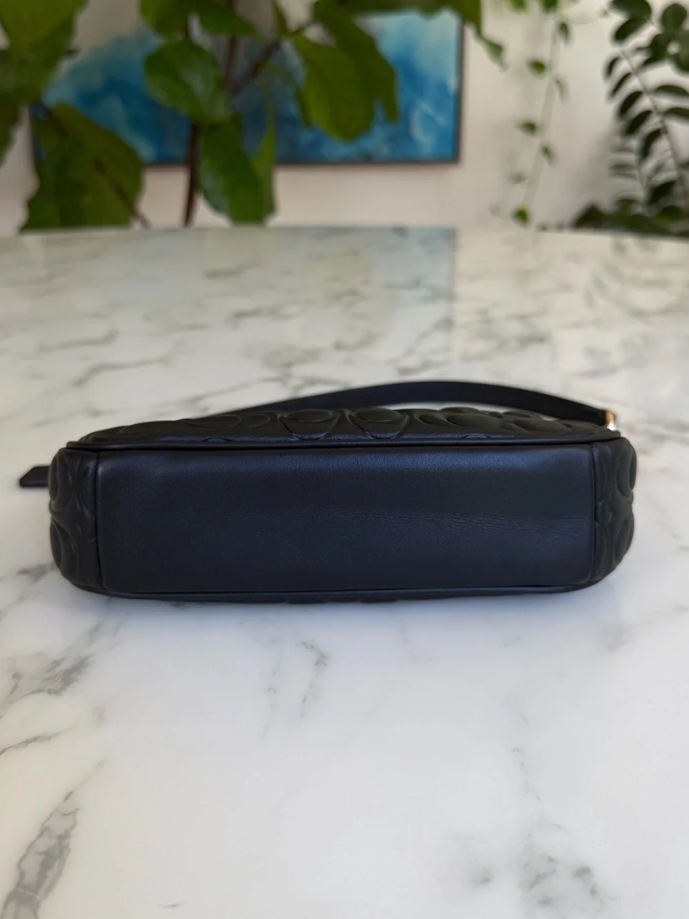 Coach Nolita 19 In Signature Leather CZ456 Black Mini Shoulder Bag Wristlet